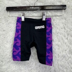 Arena Ride The Wave Swim Jammer 20 XS Black Purple Performance Athletic Swimwear